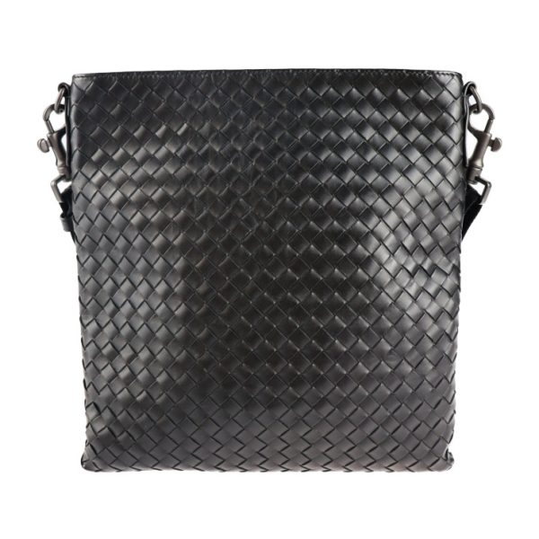 2123093007383 3 Bottega Veneta Intrecciato Leather Crossbody Bag Black