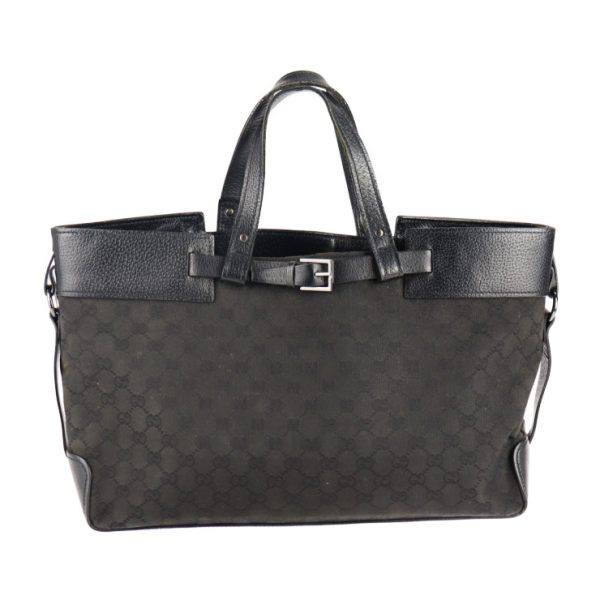 2123093007394 3 GUCCI Tote Bag GG Canvas Black