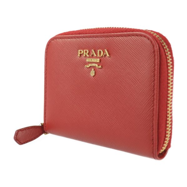 2123093007416 2 Prada Saffiano Leather Coin Case Red