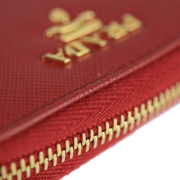 2123093007416 7 Prada Saffiano Leather Coin Case Red