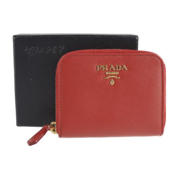 2123093007416 9 Prada Saffiano Leather Coin Case Red