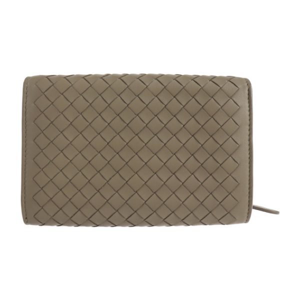 2123093007442 3 Bottega Veneta Intrecciato Leather Wallet Gray