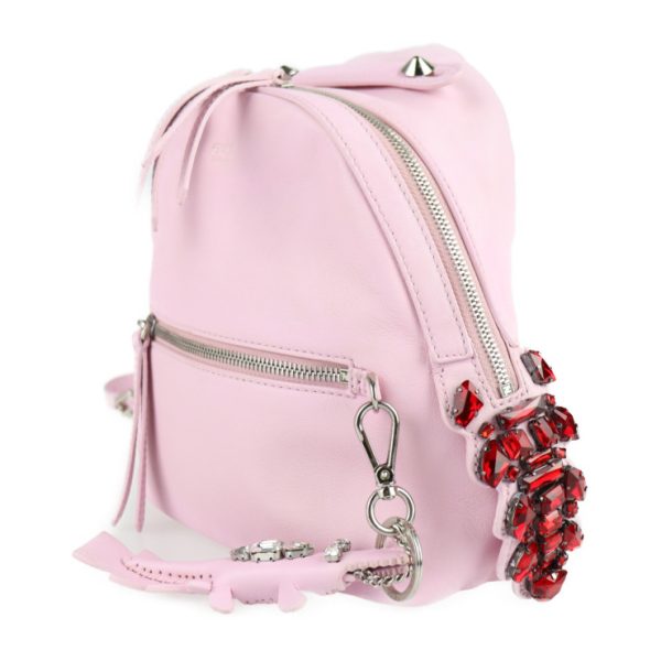 2123123007283 2 Fendi By The Way Rucksack Leather Crystal Pink