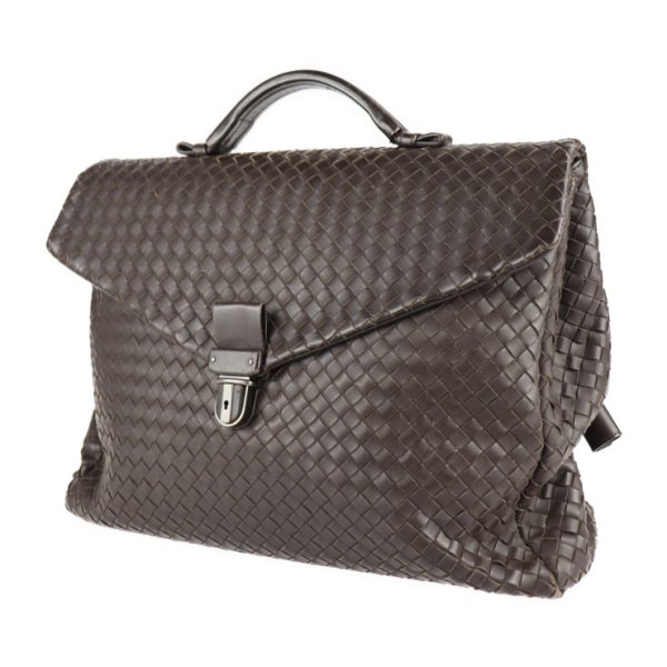 2123123007292 2 Bottega Veneta Intrecciato Leather Business Bag Dark Brown