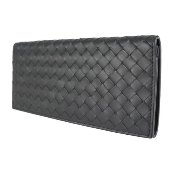 2123123007303 2 Bottega Veneta Intrecciato Leather Wallet Dark Gray