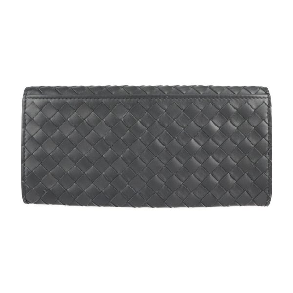 2123123007303 3 Bottega Veneta Intrecciato Leather Wallet Dark Gray