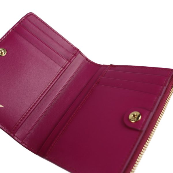 2124023002428 4 Salvatore Ferragamo Vara Calf Leather Card Case Sangria