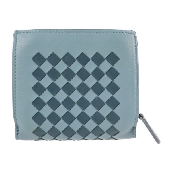 2124023002440 3 Bottega Veneta Intrecciato Bifold Wallet Blue