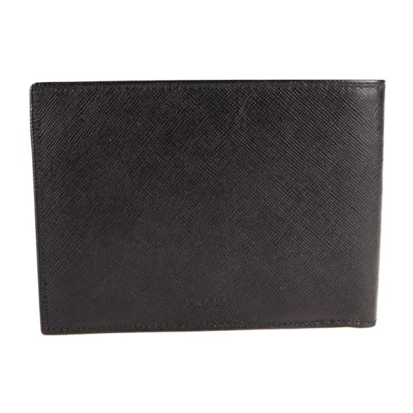 2124033002573 1 Prada Saffiano Leather Bifold Wallet Black