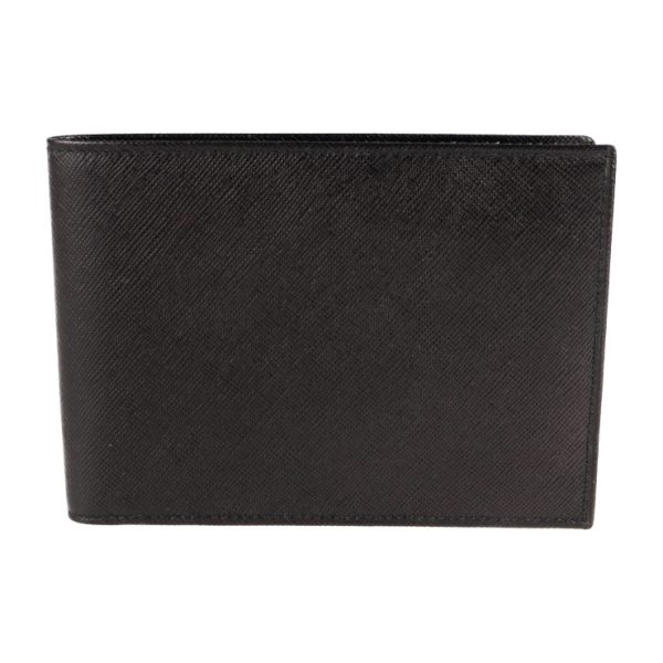 2124033002573 3 Prada Saffiano Leather Bifold Wallet Black