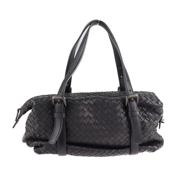 2124063002476 1 Bottega Veneta Montaigne Intrecciato Leather Handbag Black