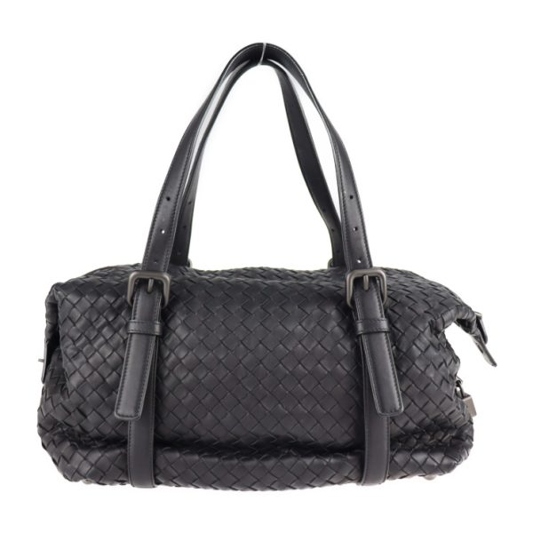 2124063002476 3 Bottega Veneta Montaigne Intrecciato Leather Handbag Black