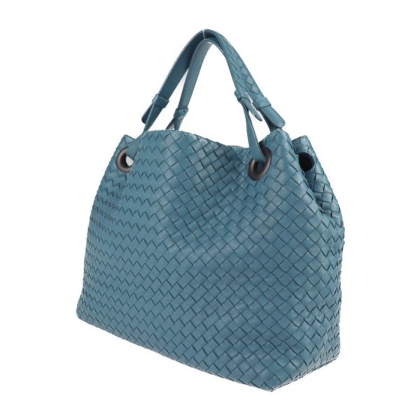 2124063002486 2 Bottega Veneta Intrecciato Leather Handbag Blue