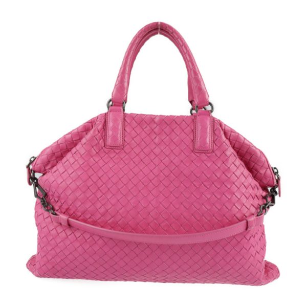 2124103008282 1 Bottega Veneta Convertible Intrecciato Leather Handbag Pink