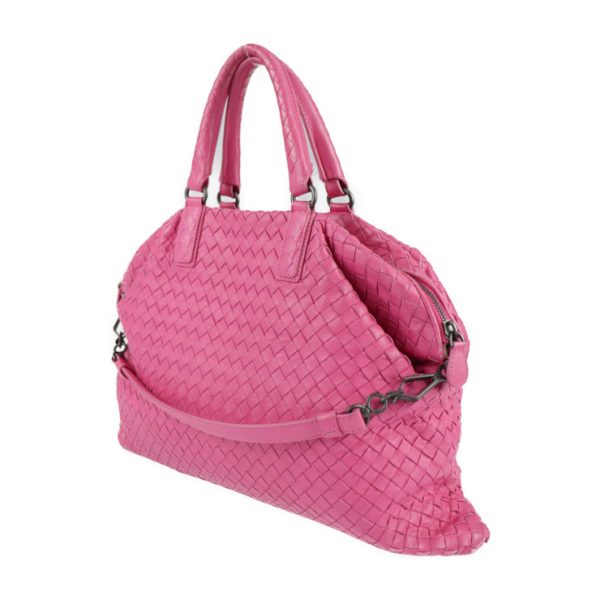 2124103008282 2 Bottega Veneta Convertible Intrecciato Leather Handbag Pink