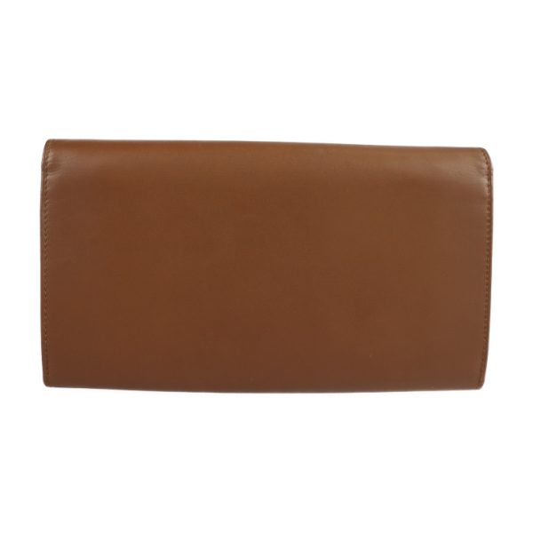 2124123001316 3 Salvatore Ferragamo Vara Tri Fold Wallet Brown