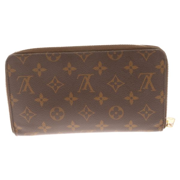 2124a150003 2 LOUIS VUITTON Zippy Organizer Monogram Long Wallet Canvas Brown