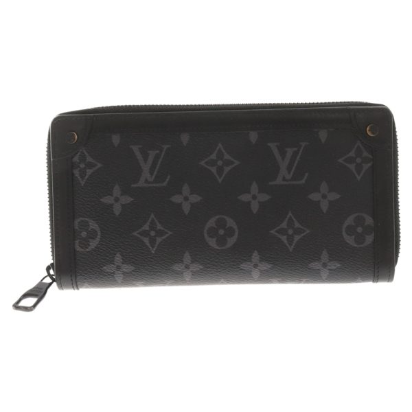 2124b160022 1 LOUIS VUITTON Monogram Trunk Zippy Wallet Canvas Black