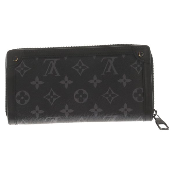 2124b160022 2 LOUIS VUITTON Monogram Trunk Zippy Wallet Canvas Black