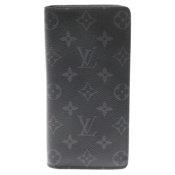 2124d080051 1 Louis Vuitton Monogram Eclipse Portefeuille Brother Bifold Long Wallet Leather Black