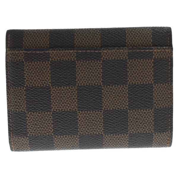 2124e080008 2 LOUIS VUITTON Damier Ebene Origami Compact Mini Wallet Canvas Brown