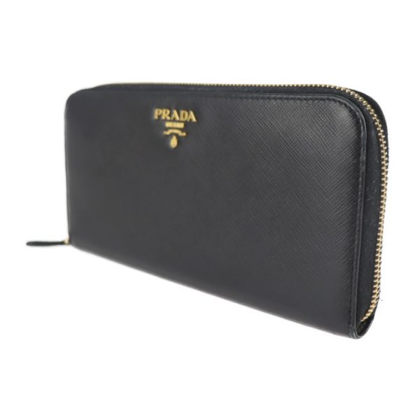 2125051001021 2 Prada Leather Long Wallet Black