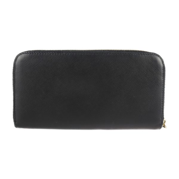 2125051001021 3 Prada Leather Long Wallet Black