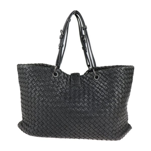 2125083007377 3 Bottega Veneta Capri Intrecciato Leather Tote Bag Black