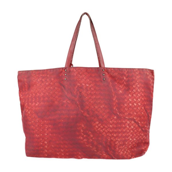 2125083007399 3 Bottega Veneta Intrecciolusion Nylon Tote Bag Red