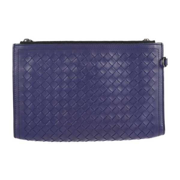 2125113007333 1 Bottega Veneta Intrecciato Leather Document Case Navy