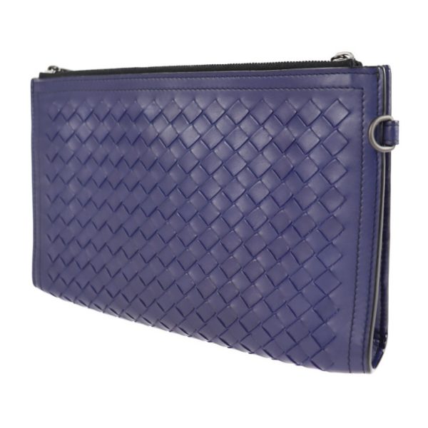 2125113007333 2 Bottega Veneta Intrecciato Leather Document Case Navy