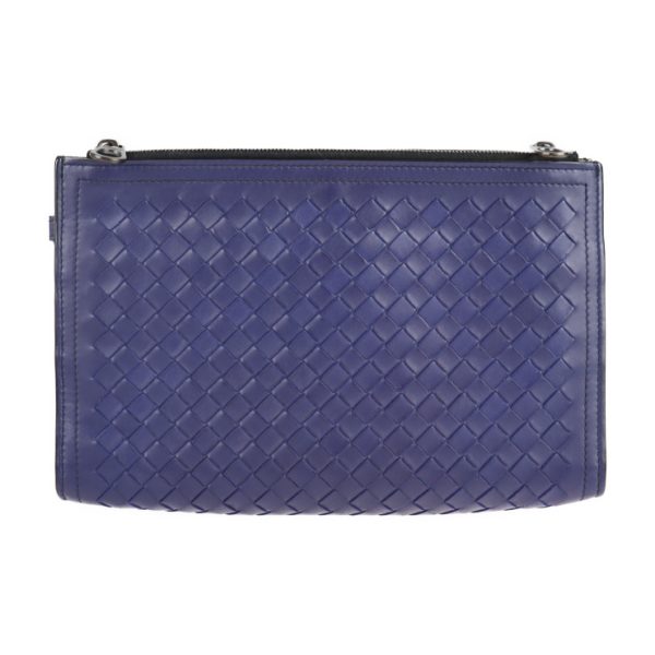 2125113007333 3 Bottega Veneta Intrecciato Leather Document Case Navy