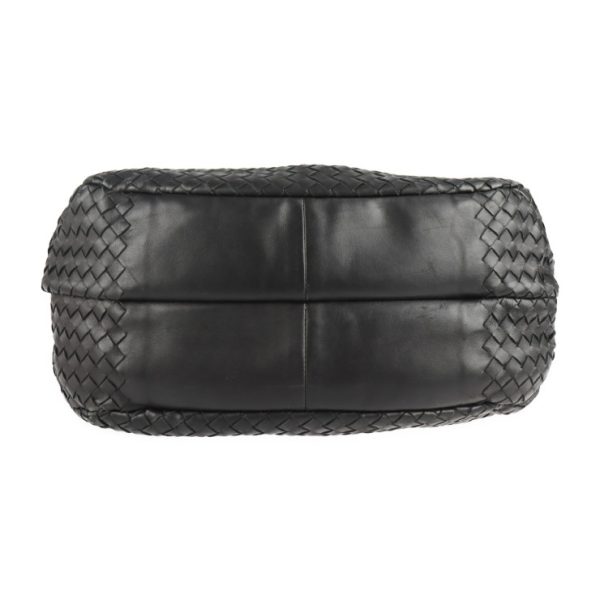 2125113007343 4 Bottega Veneta Medium Campana Intrecciato Leather Handbag Black