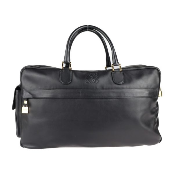 2126033001664 1 Loewe Leather Boston Shoulder Bag Black