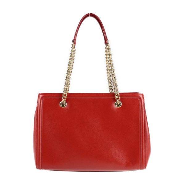 2126043008531 3 Salvatore Ferragamo Melike Leather Chain Shoulder Bag Red