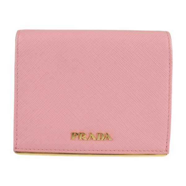 2126043008537 1 Prada Saffiano Leather Compact Wallet Petalo