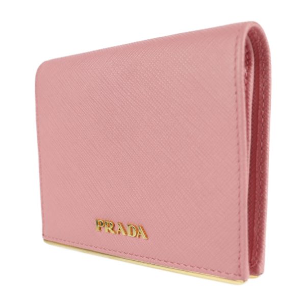 2126043008537 2 Prada Saffiano Leather Compact Wallet Petalo