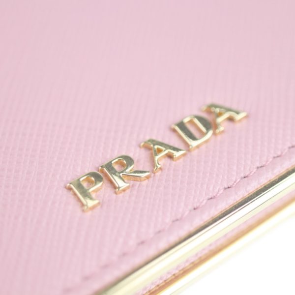 2126043008537 8 Prada Saffiano Leather Compact Wallet Petalo