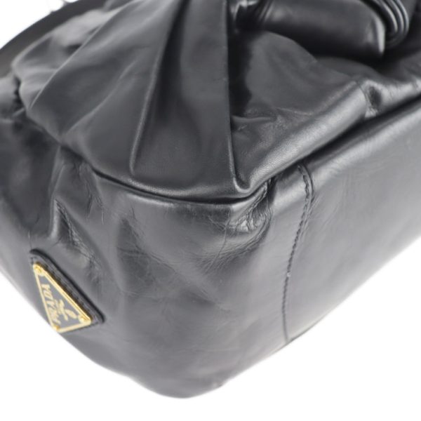 2126053002438 5 Prada Leather Handbag Black