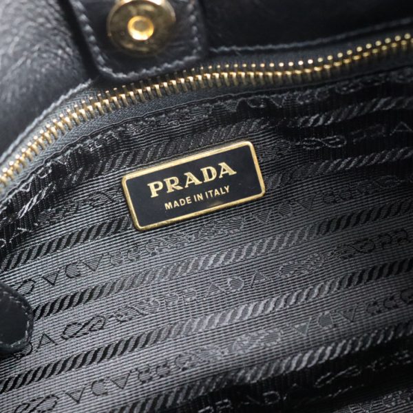 2126053002438 8 Prada Leather Handbag Black