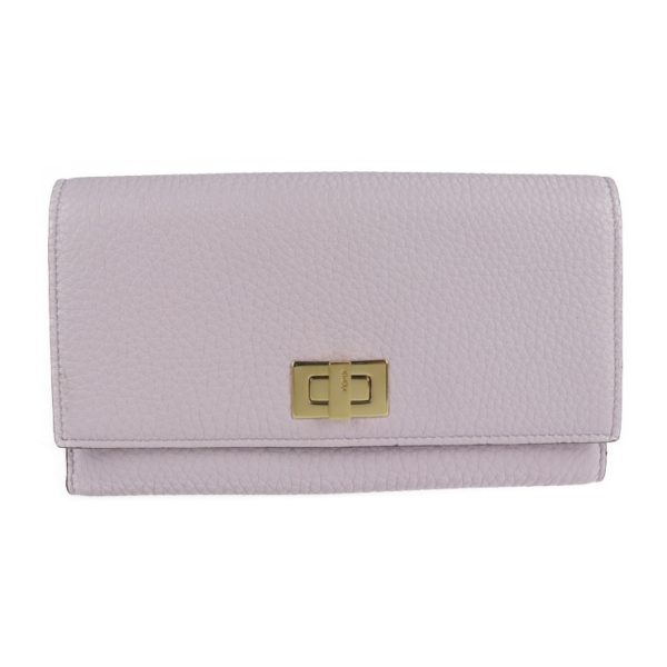 2126073008354 1 Fendi Peekaboo Leather Wallet Anemone