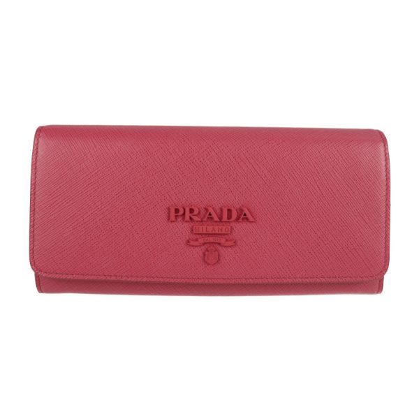 2126073008358 1 Prada Saffiano Leather Long Wallet Peonia