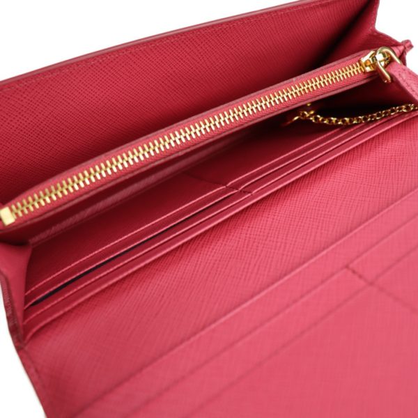 2126073008358 4 Prada Saffiano Leather Long Wallet Peonia