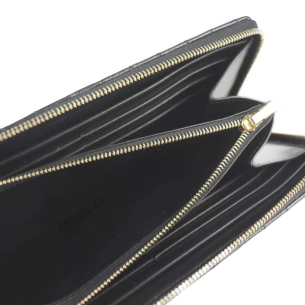 2126073008359 5 Celine Large Zip Leather Long Wallet Black Quilting