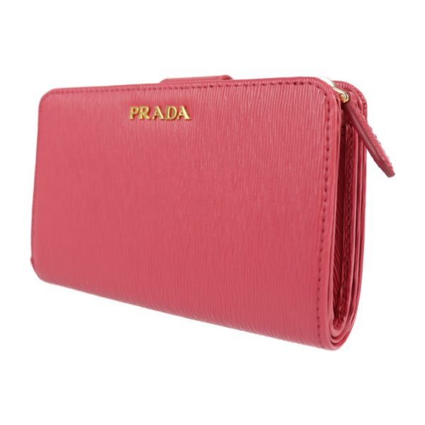 2126073008362 2 Prada Vitello Move Leather Bifold Wallet Peonia