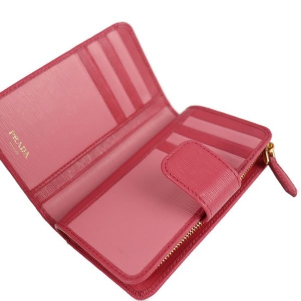 2126073008362 4 Prada Vitello Move Leather Bifold Wallet Peonia