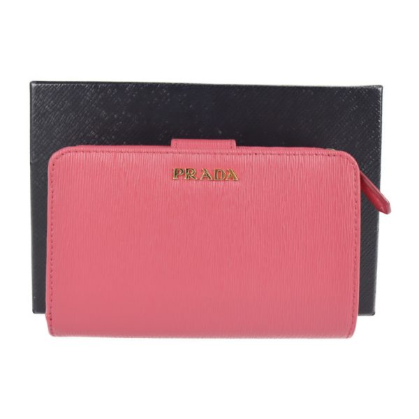 2126073008362 9 Prada Vitello Move Leather Bifold Wallet Peonia