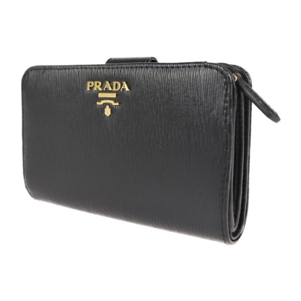 2126073008363 2 Prada Vitello Move Leather Bifold Wallet Nero