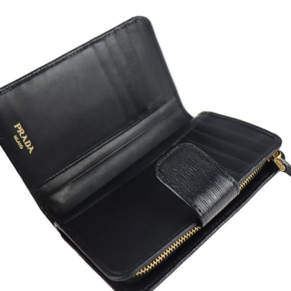 2126073008363 4 Prada Vitello Move Leather Bifold Wallet Nero