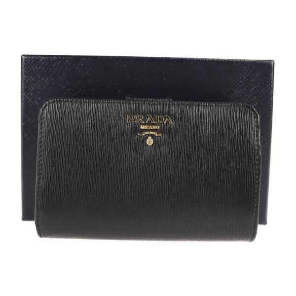 2126073008363 9 Prada Vitello Move Leather Bifold Wallet Nero